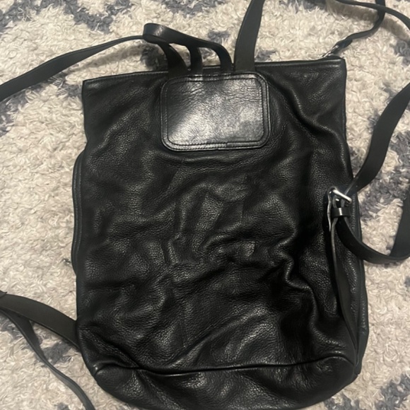 Black Leather backpack main image 4